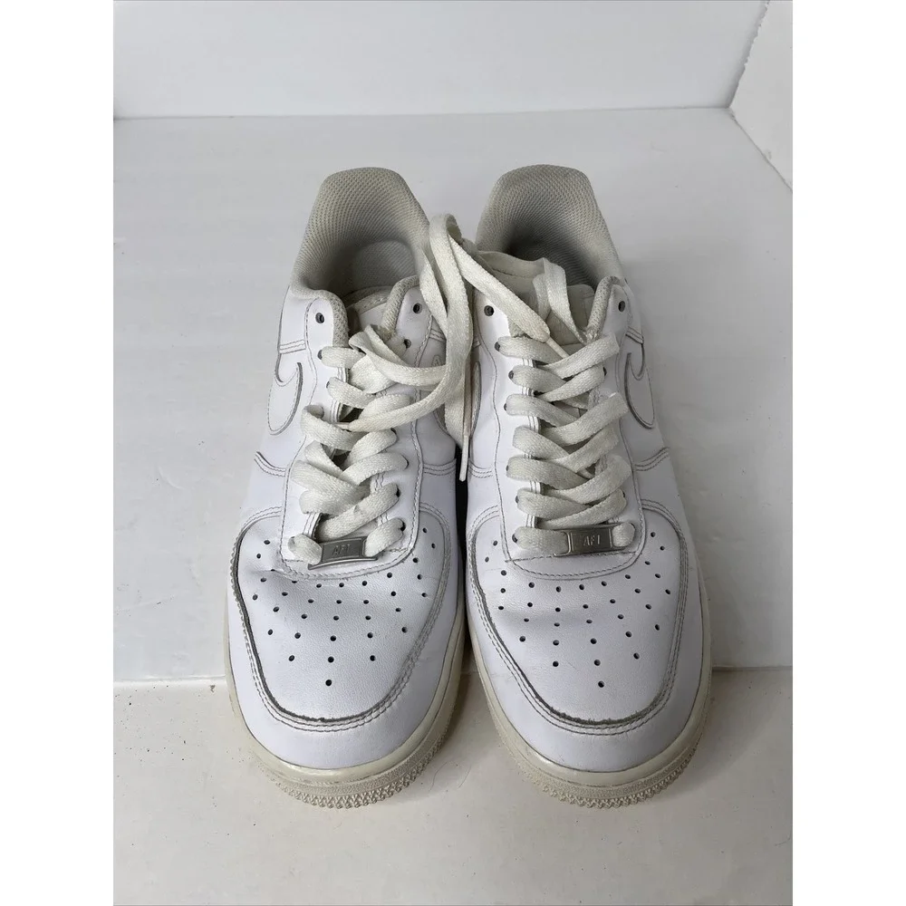 Nike Air Force 1 Low Triple White Shoes Womens Sz 9.5